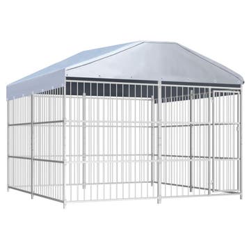 vidaXL Hondenkennel voor buiten met dak 300x300x200 cm, Verzenden