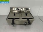 Friteuse double en acier inoxydable Friteuse 2 x 14 litres 2, Articles professionnels, Verzenden