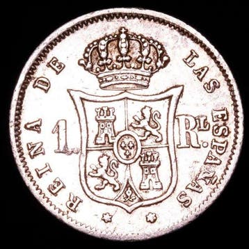 Spanje. Isabel II. Real Acuñado en la ceca de Madrid