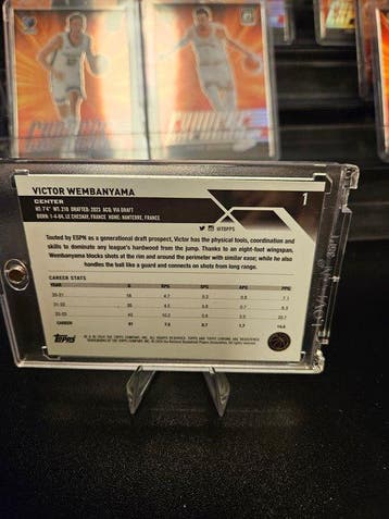 2023/24 Topps Chrome Victor Wembanyama 1 Carte Rookie, Foil, Nieuw
