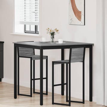 vidaXL Staande Bartafel Bewerkt hout Vierkant, Huis en Inrichting, Tafels | Eettafels, Verzenden, Nieuw
