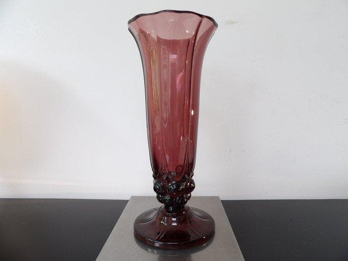 Val Saint Lambert - Charles Graffart - Vase - Verre, Antiquités & Art, Antiquités | Verre & Cristal