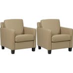 Set van 2 Leren fauteuils Smart - Massif Safari, Nieuw, Ophalen of Verzenden, 50 tot 75 cm, Leer