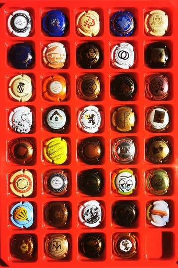 Collectie champagnecapsules - allemaal merken