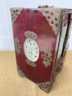 Sieradendoos - vintage - Hout, Messing, Steen, Antiek en Kunst