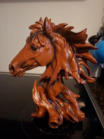 sculptuur, Majestic Horse Head Sculpture – Rustic