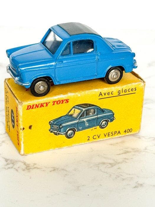 2cv Vespa 400 Bleue #24l Par Dinky Toys Meccano France Années 60 Avec