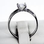 Zonder minimumprijs - Verlovingsring - 14 karaat Witgoud -