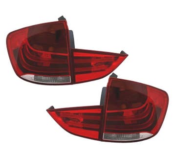 Feux Arrière Pour Bmw X1 09- Light Bar Rouge Chromé, Verzenden