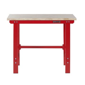 Werkbank rood 120 cm met hardhouten blad, Doe-het-zelf en Bouw, Ophalen of Verzenden, Nieuw