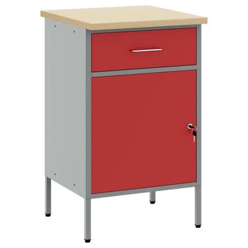 vidaXL Werkbank Rood en Grijs 50 x 55 x 85 cm Engineered, Doe-het-zelf en Bouw, Werkbanken, Verzenden, Nieuw