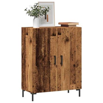 vidaXL Dressoir 69,5x34x90 cm bewerkt hout oud houtkleurig, Verzenden