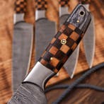 Keukenmes - Chefs knife - Gevouwen staal, olijfhout en