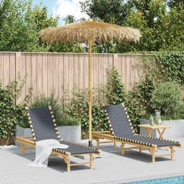 vidaXL Tiki Paraplu met Bananenblad Luifel 180 cm Bamboe, Verzenden
