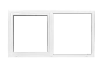 PVC vast-draaikiep b150xh130 cm Wit, Ophalen of Verzenden, Gevelraam of Ruit
