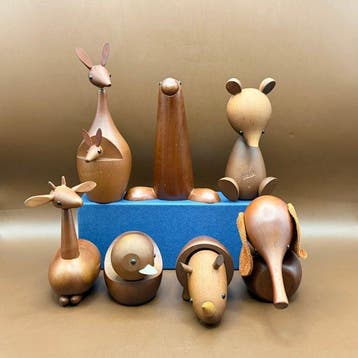 Senshukai  - Royal Pet - Figuur - Zeven vintage houten