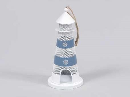 Vuurtoren Wit/Blauw Maritiem 16 cm, Hobby en Vrije tijd, Knutselen, Nieuw