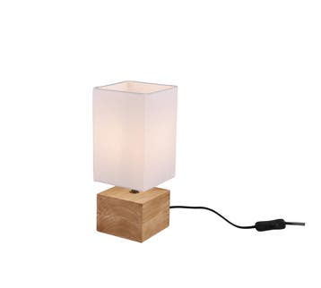 Trio WOODY tafellamp | E14 Fitting | natuurlijke afwerking m, Verzenden