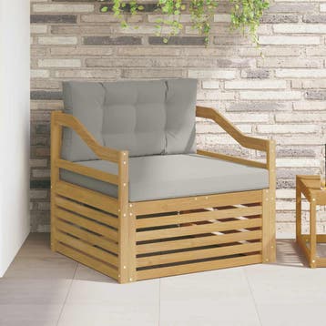 vidaXL Buitensofa Wit en Lichtgrijs, Verzenden, Nieuw