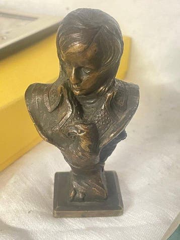 Leroy - sculptuur, Napoleone Bonaparte - 10 cm - Gepatineerd, Antiek en Kunst