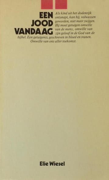 Een Jood, vandaag 9789030401360 Elie Wiesel, Boeken, Verzenden, Gelezen, Elie Wiesel
