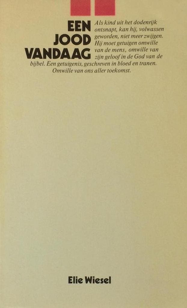 Een Jood, vandaag 9789030401360 Elie Wiesel, Livres, Religion & Théologie, Envoi