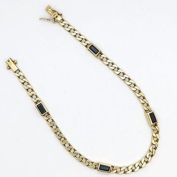 Bracelet - 18 carats Or jaune - 1.32ct. tw. Saphir