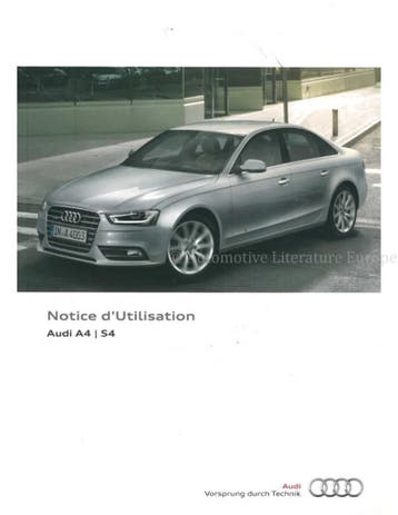 2013 AUDI A4 | S4 INSTRUCTIEBOEKJE FRANS