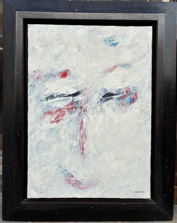 Carmelo Tommasini (1927) - Abstraction en blanc - Visage