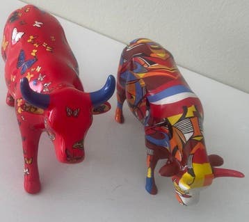 CowParade - Beeldje - Lot de figurines de collection (2) -