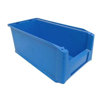 Stellingbak 305x150x120 mm blauw pp gebruikt, Ophalen of Verzenden