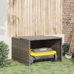 vidaXL Garage voor robotmaaier 86x90x52/57 cm poly rattan, Tuin en Terras, Verzenden, Nieuw