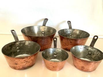 Villedieu serie Special , antiek set met vijf massieve