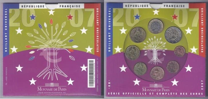 Coffrets Brillant Universel France Coffret Euro Brillant..., Timbres & Monnaies, Monnaies | Europe | Monnaies euro, Envoi