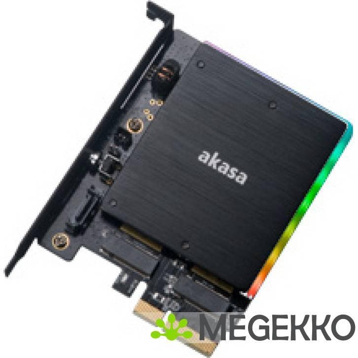 Akasa M.2 PCI-E SATA RGB LED, Computers en Software, Netwerkkaarten, Nieuw, Verzenden