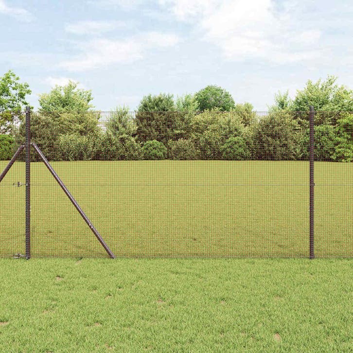 vidaXL Gelast draadhek Rood, Tuin en Terras, Tuinhekken en Hekwerk, Nieuw, Verzenden