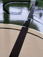 Bauhaus - enamel sign BAUHAUS Rennrad grün Emailschild, Antiquités & Art