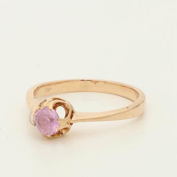 Ring - 14 karaat Roségoud - 0.52ct. tw. Saffier, Nieuw