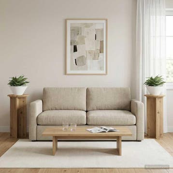 vidaXL Plantenstand 2 st Artisanaal eiken 29,5 x 29,5 x 60, Verzenden, Nieuw