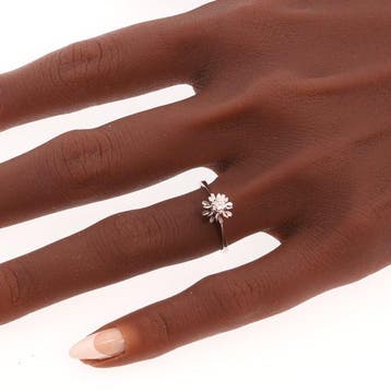 Bague - 18 carats Or blanc - Diamant - Vintage des années