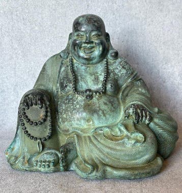 Happy Boeddha (Budai) - Brons - China, Antiquités & Art