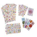 Cadeauzakjes stickers met kaartje en gondeldoosje - terrazzo, Diversen, Cadeaupapier, Ophalen of Verzenden, Nieuw