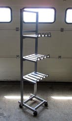 Rek, Display op wielen, B37 x D38 x H156 cm, Nieuw in verpakking