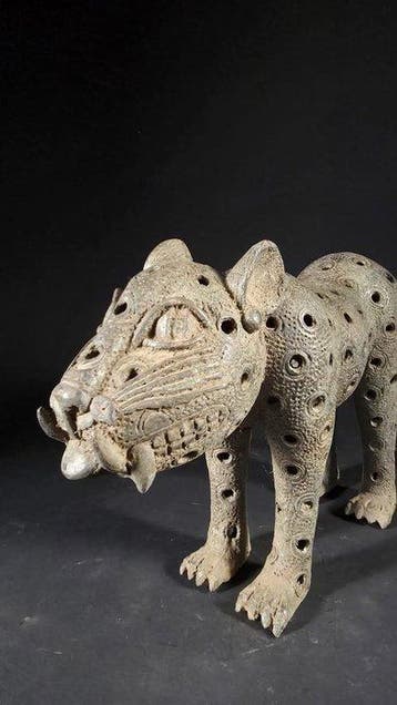 Léopard en bronze - Ife - Bénin-Nigeria (Sans prix de, Antiek en Kunst