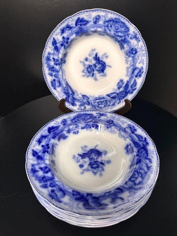 Wedgwood - Soepkom (8) - Rare set of 8 Antique Wedgwood