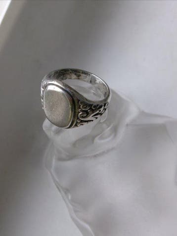 Argent - Bague - Signet Art déco, Antiquités & Art