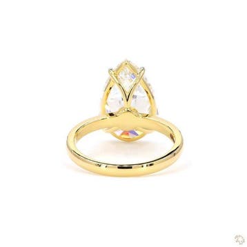 Ring - 14 karaat Geel goud - 4.09ct. tw. Diamant (Lab-grown)