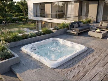 Veiling - 5-persoons 220x220x90 cm - Sneeuwwit bad - Incl. B, Nieuw