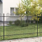 vidaXL Spike Boog Hek DRONTEN Zwart, Verzenden, Nieuw
