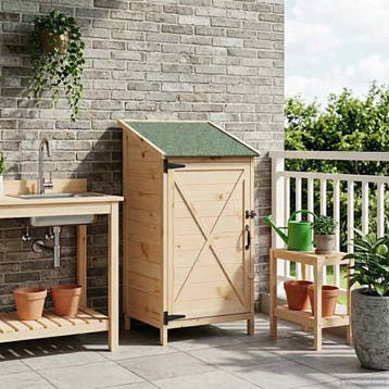 vidaXL Tuin Shed Naturel 59,5 x 56 x 113,5 cm Massief, Verzenden